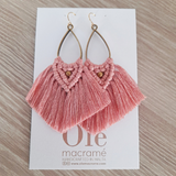 Half hitch drops blush pink & brass