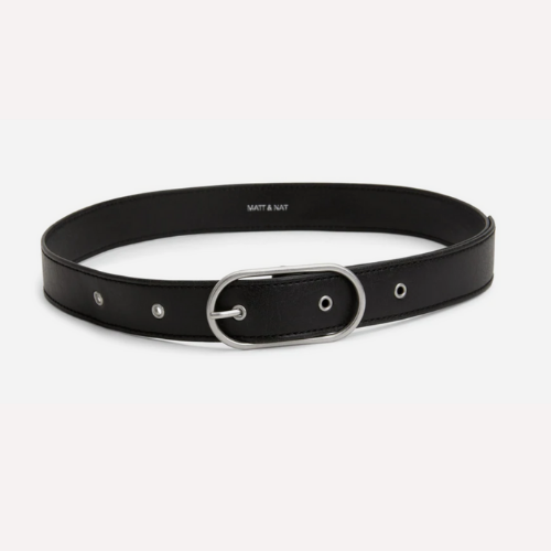 NEIL Women's Vegan Leather Belt - Black