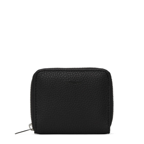 RUE Small Vegan Zip Wallet - Purity Black